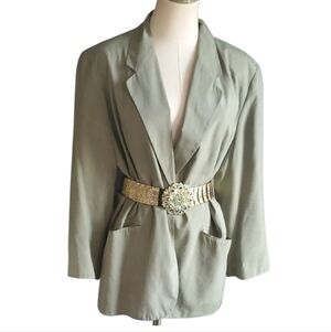 Express Silk  Olive Blazer  Size M